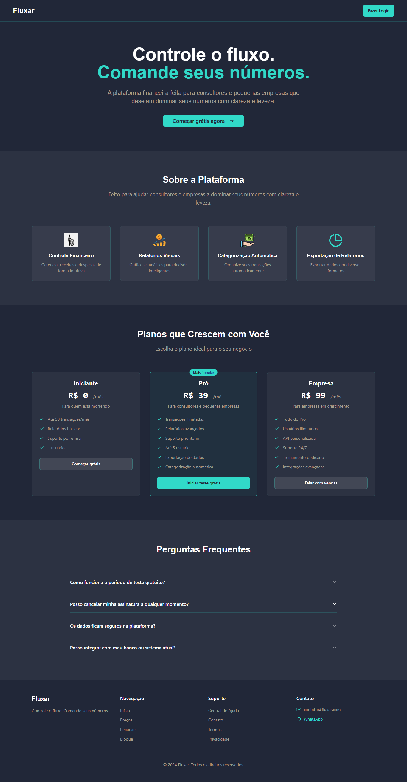 Fluxar Dashboard